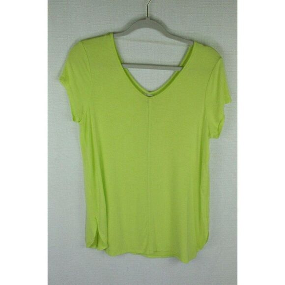 Cupio Tops - Cupio Womens Top T-Shirt Medium Short Sleeves Neon Yellow
